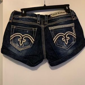 Rock Revival dark wash jean shorts